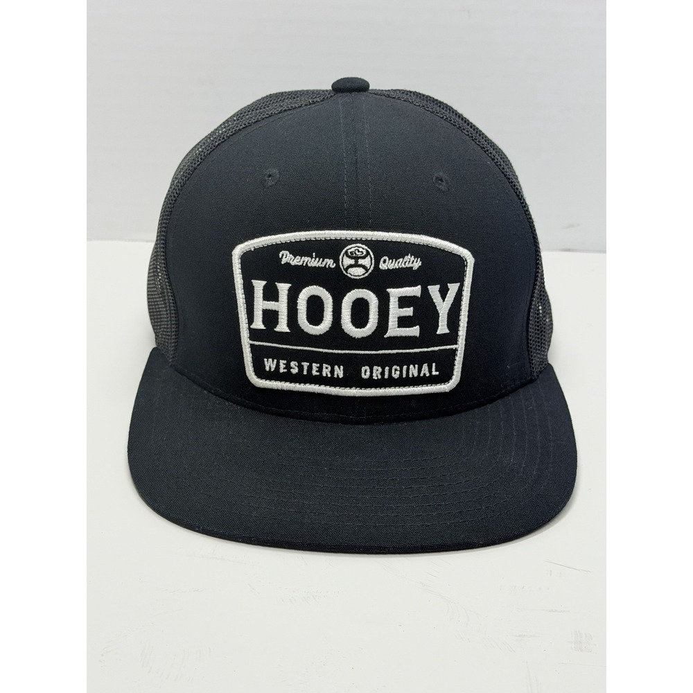 Hooey Sudan Black Western Original Patch Mesh Trucker Snapback Hat OSFA